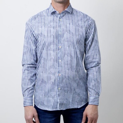 Camisa Sseinse S20-CE510SS blu/bianco