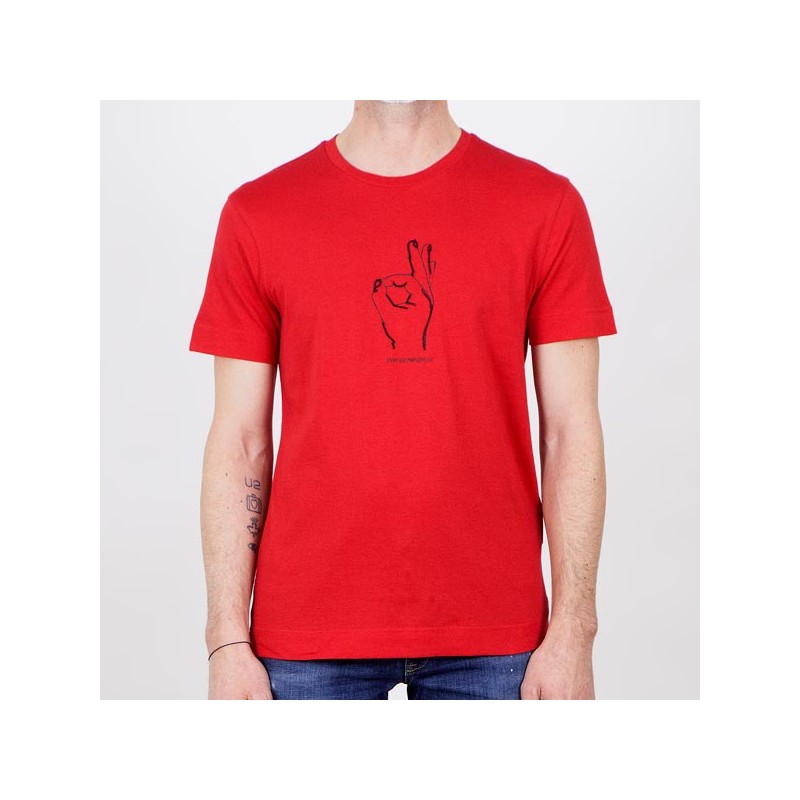 Camiseta Emporio Armani 3K1TE3 1JSHZ 0356 Rojo XL