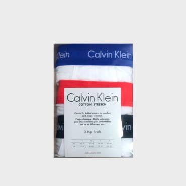 Slip Calvin Klein pack3 0000U2661GM9E  Blanco XL.