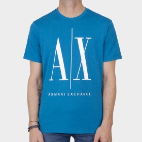 ARMANI EXCHANGE - Camiseta turquesa