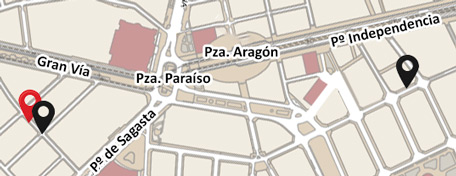 Mapa Tiendas Alejandro Moda en Zaragoza